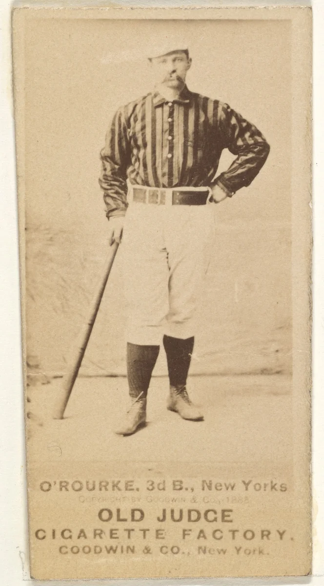 James Henry O'Rourke, 3rd Base, New York, from the Old Judge series (N172) for Old Judge Cigarettes by Goodwin & Company, photograph, 1888
