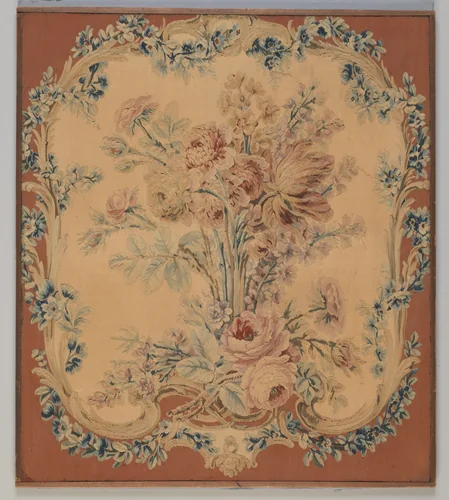 Pair of chair backs by Maurice Jacques, textile, 1760-1780
