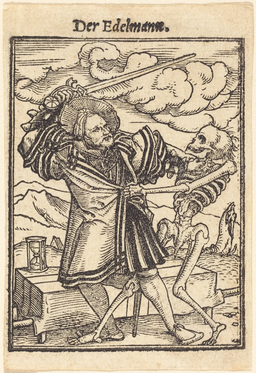Der Edelmann (The Nobleman) by Hans Lützelburger, print, 1521-1531