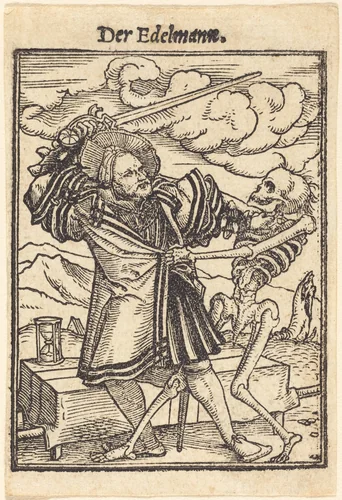 Der Edelmann (The Nobleman) by Hans Lützelburger, print, 1521-1531