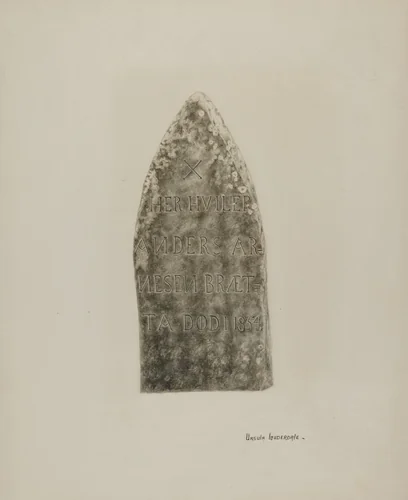 Tombstone by Ursula Lauderdale, index of american design, 1941