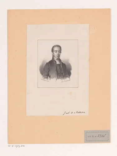 Portret van Johannes Abraham Dederiks Molster by Cornelis Brantsma, print, 1822-1847