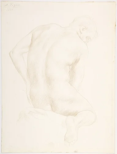 Study of a Figure by Alphonse Legros, drawing, 1888