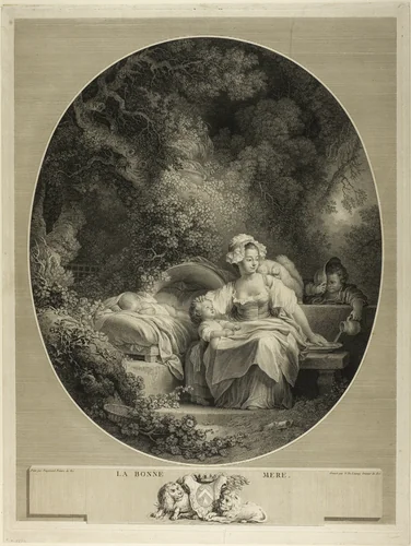 The Good Mother by Nicolas Delaunay, print, 1779