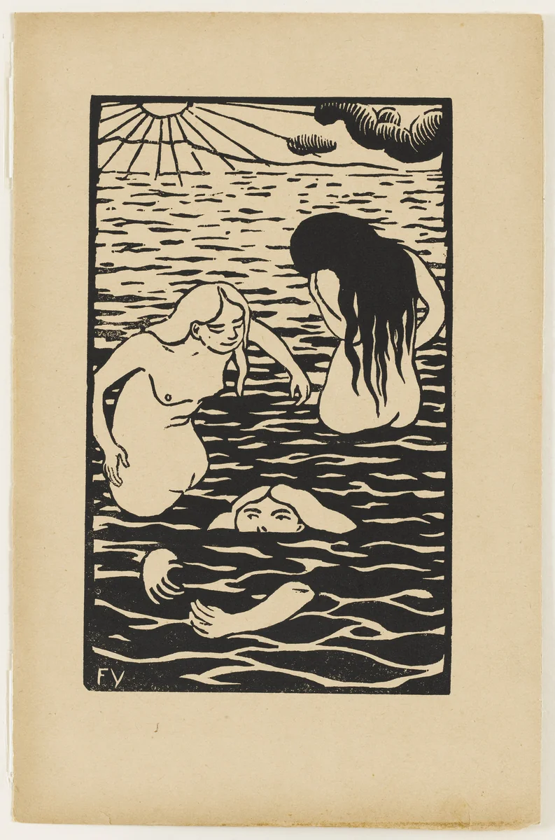 Three Bathers by Félix Vallotton, print, 1894