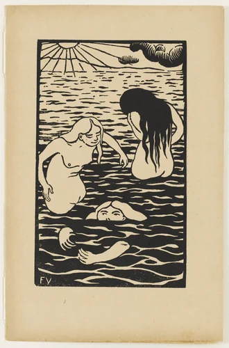 Three Bathers by Félix Vallotton, print, 1894