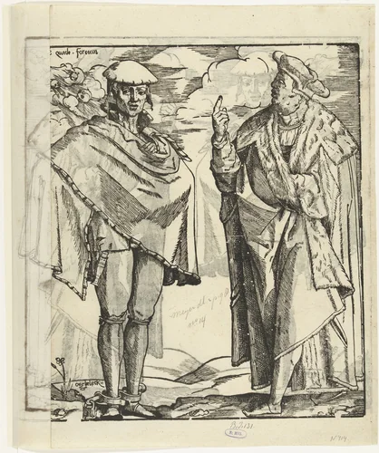 De lichtzinnige jeugd by Cornelis Anthonisz, print, 1542-1546