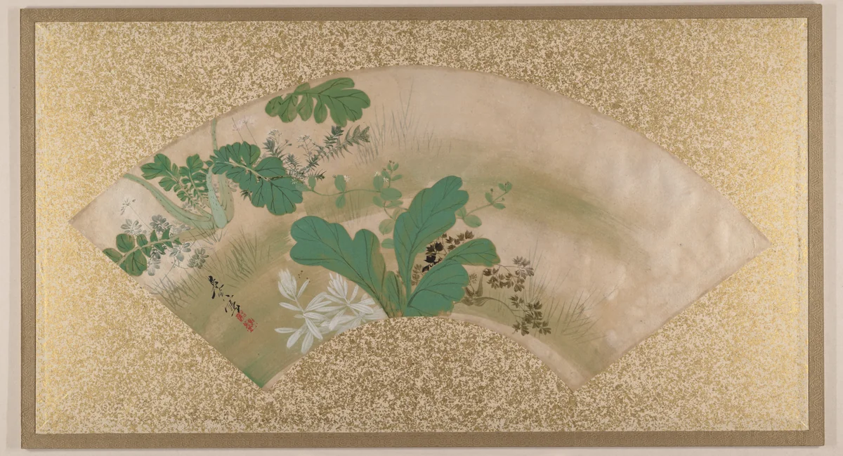 Various Plants and Grass by Shibata Zeshin (柴田是真), painting, 1867-1891