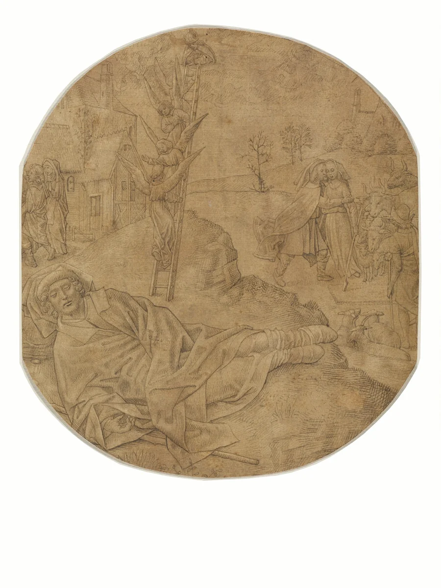 Jacob's Dream by Hugo van der Goes, drawing, 1480-1490