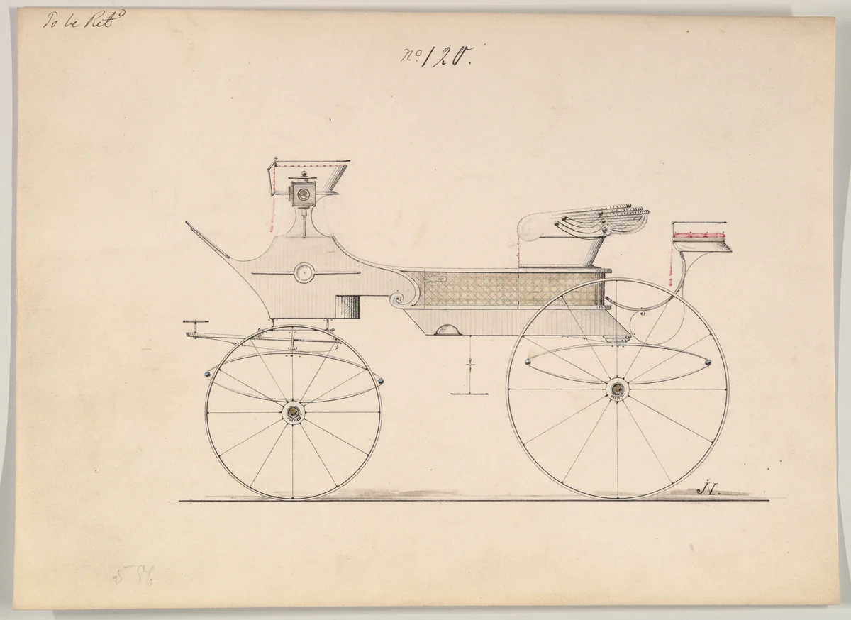 Drag #120 by Brewster & Co., drawing, 1850-1870