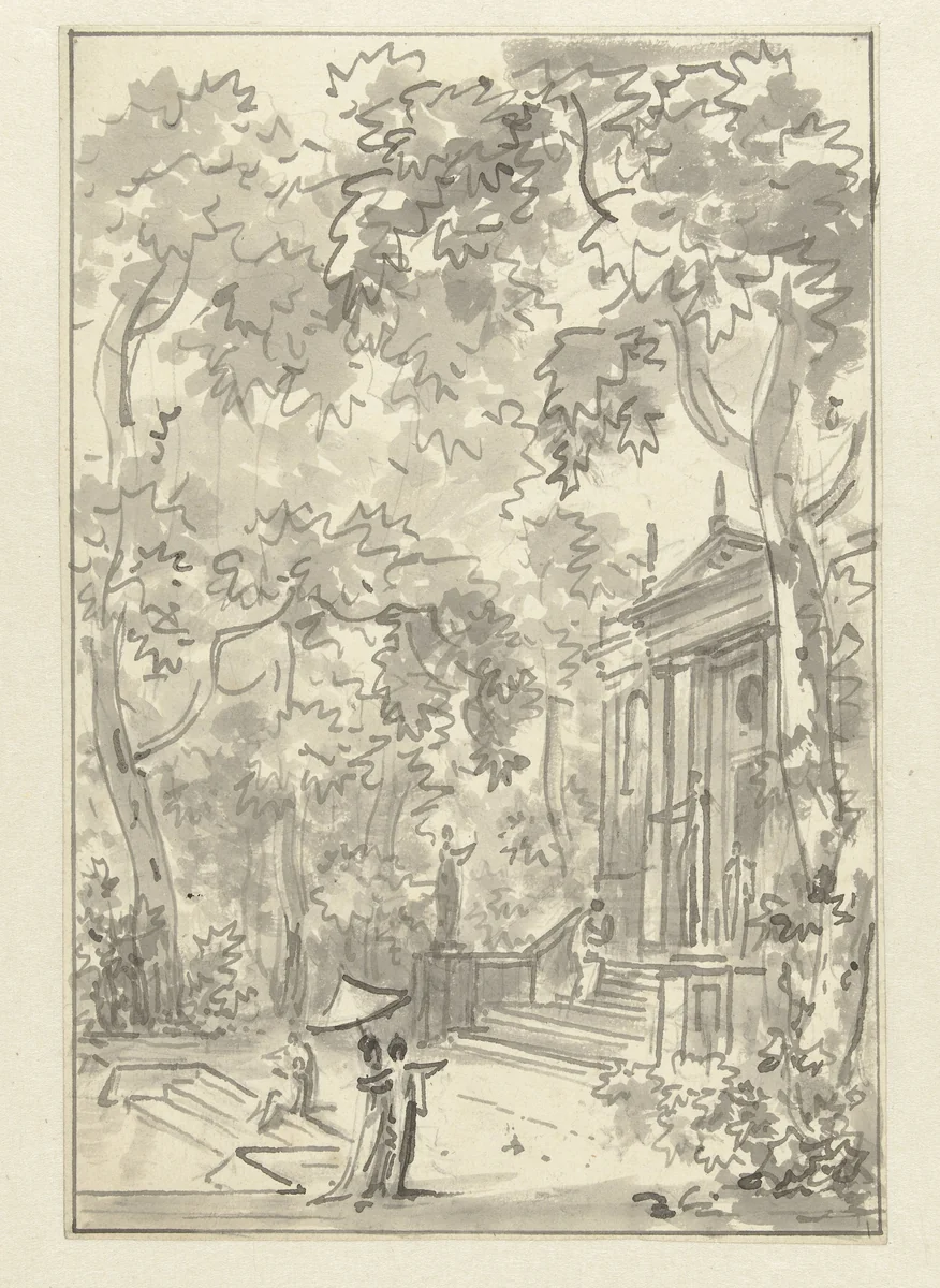 Ontwerp voor behangselschildering by Jurriaan Andriessen, drawing, 1752-1819