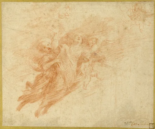 Ascension of the Magdalene by Cecco Bravo, drawing, 1600-1699