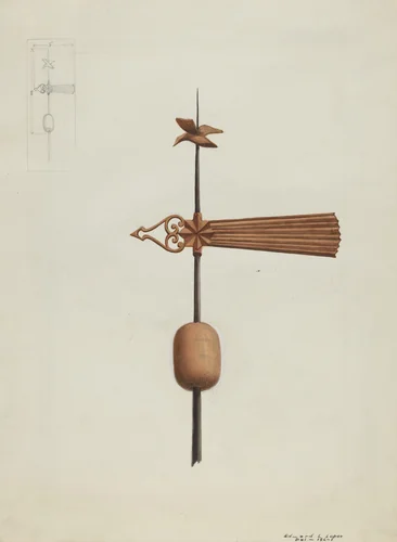 Weather Vane by Edward L. Loper, index of american design, 1936