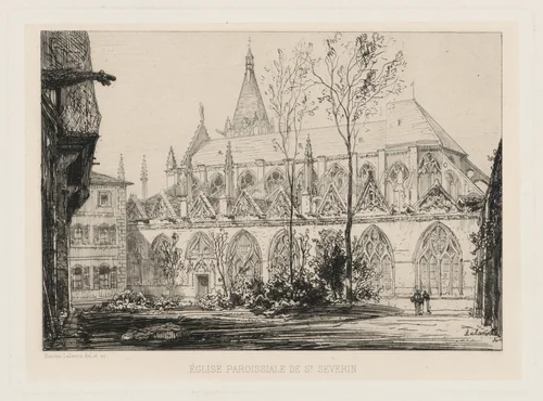 Église Paroissiale de St. Séverin by Maxime Lalanne, print, 1869