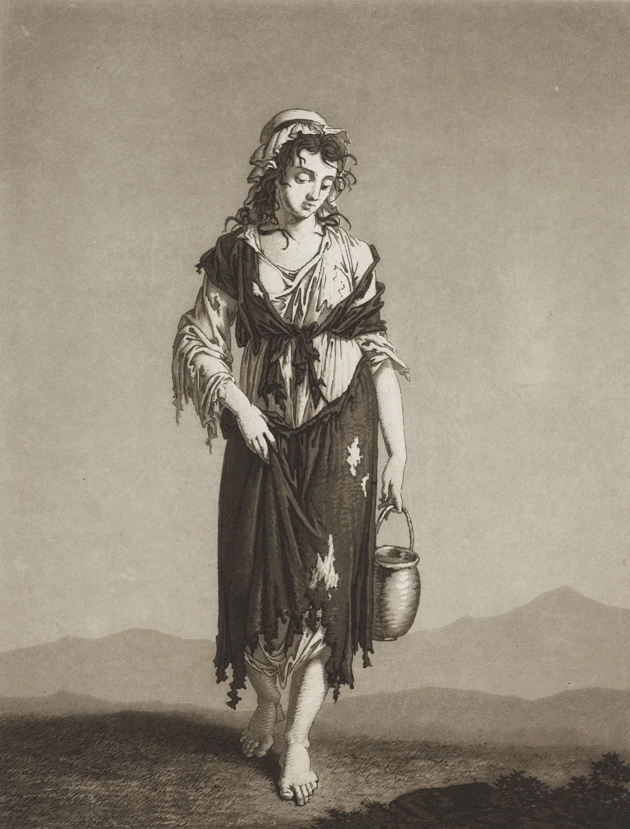 The Young Beggars by Karl Ludwig Bernhard Buchhorn, print, 1795-1805