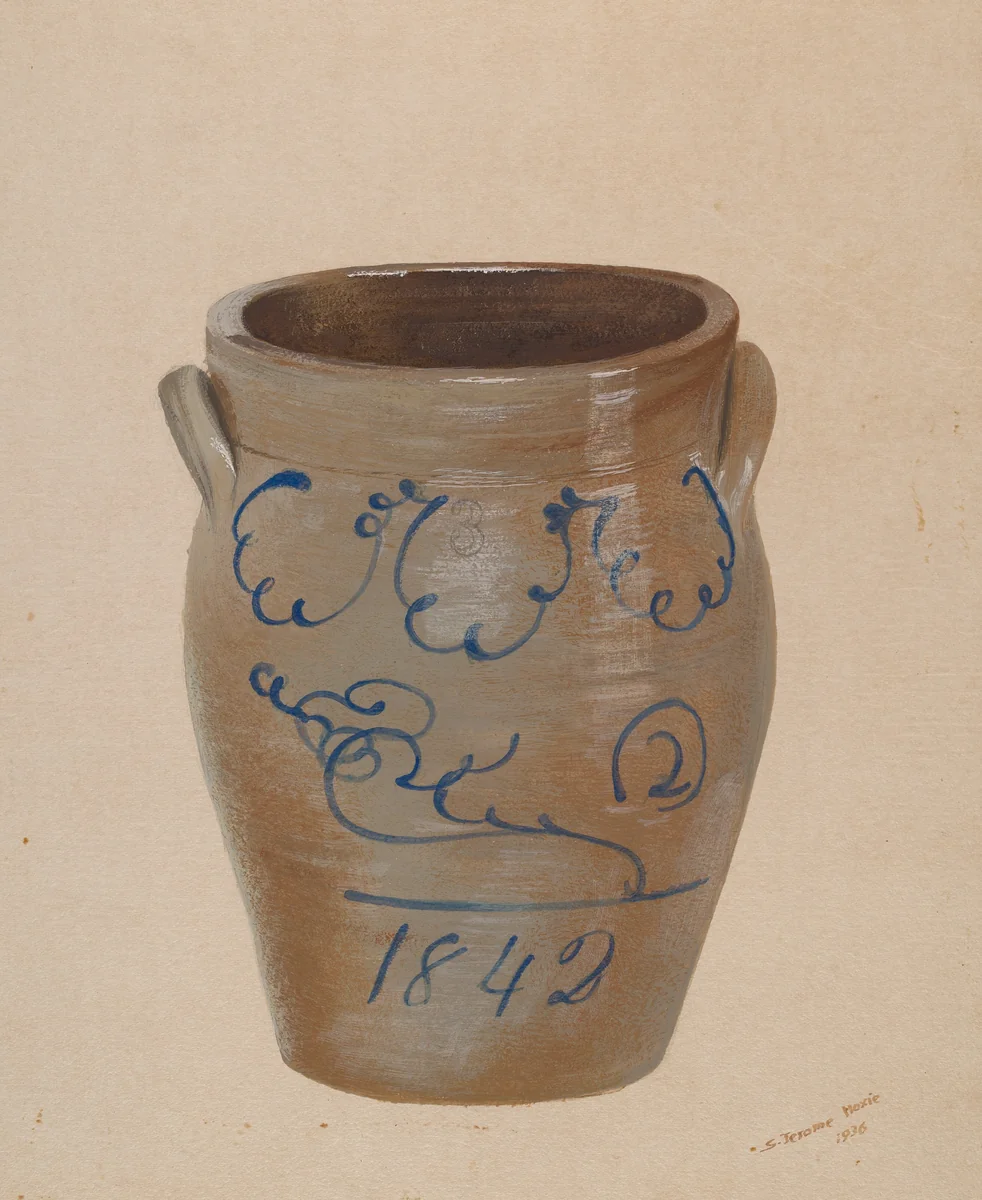 Butter Crock by Jerome Hoxie, index of american design, 1936
