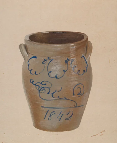 Butter Crock by Jerome Hoxie, index of american design, 1936