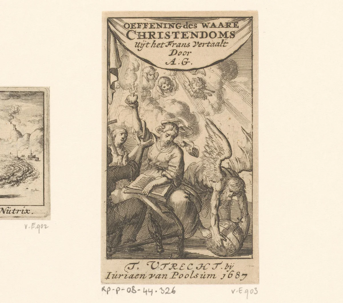 Geloof, Hoop en Liefde by Jan Luyken, print, 1687