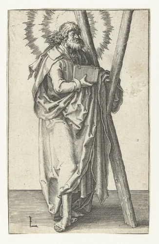 De apostel Andreas by Unknown, print, 1508-1512