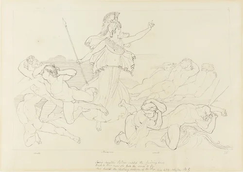 Athena and the Winds by John Flaxman, drawing, 1775-1826