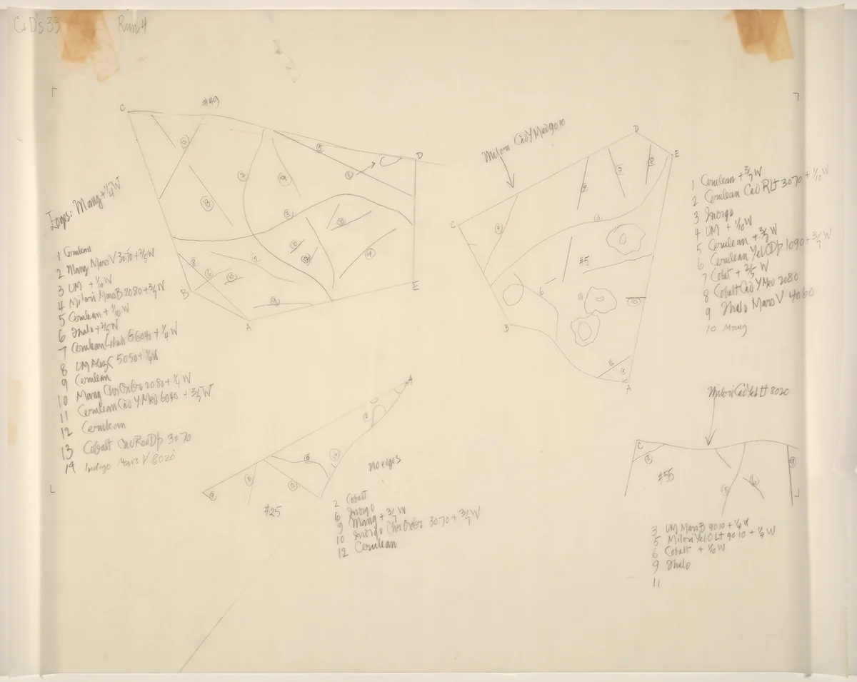 Drawing for Changes and Disappearances No. 33 by John Cage, drawing, 1979-1982