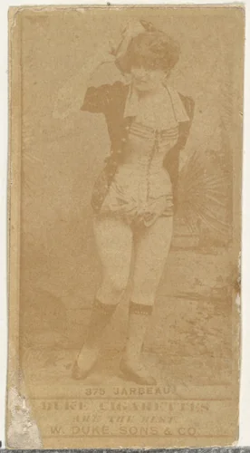 Card Number 375, Miss Jarbeau, from the Actors and Actresses series (N145-7) issued by Duke Sons & Co. to promote Duke Cigarettes by W. Duke, Sons & Co., photograph, 1880-1889