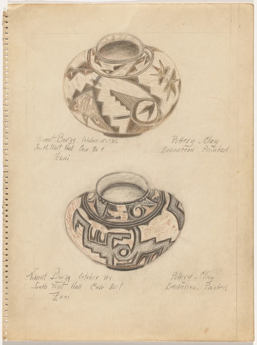 Vessel by Vincent Burzy, index of american design, 1935-1942