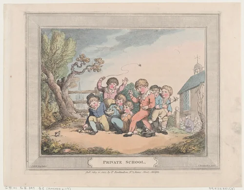 Private School by Thomas Rowlandson, print, 1802