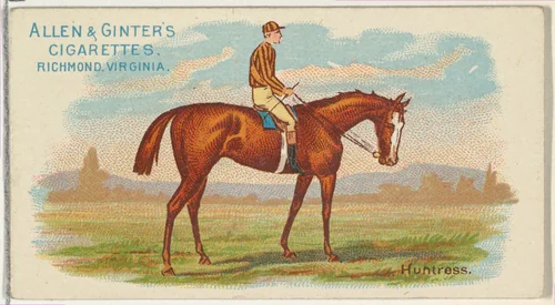 Huntress, from The World's Racers series (N32) for Allen & Ginter Cigarettes by Allen & Ginter, print, 1888