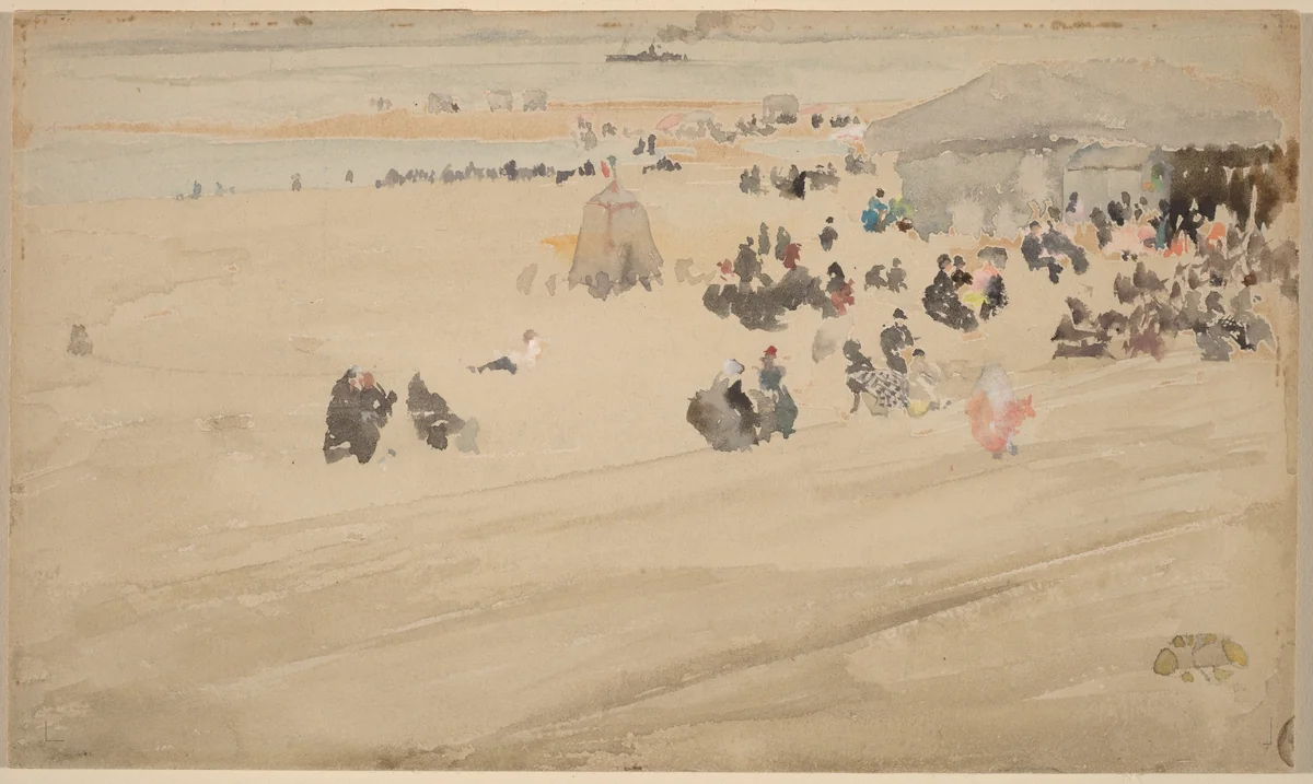 Beach Scene by James McNeill Whistler, drawing, 1885