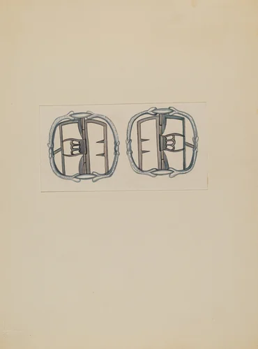 Man's Shoe Buckle by Charles Criswell, index of american design, 1936