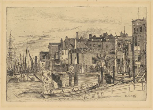 Thames Police by James McNeill Whistler, print, 1859
