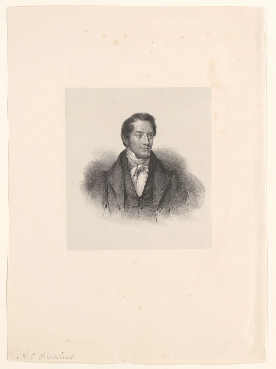 Portret van een onbekende man, mogelijk Abraham Bredius by anonymous, print, 1820-1895
