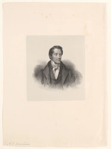 Portret van een onbekende man, mogelijk Abraham Bredius by anonymous, print, 1820-1895