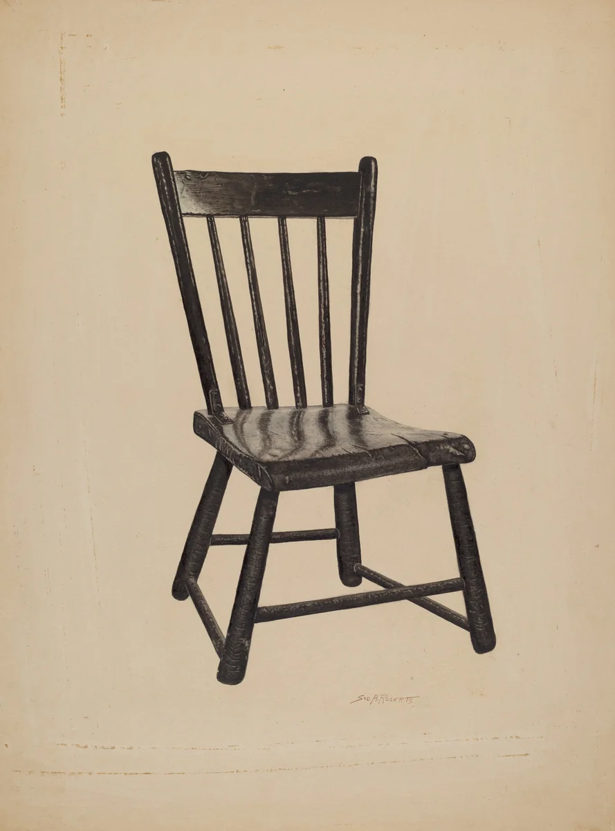 Kitchen Chair by Sydney Roberts, index of american design, 1940