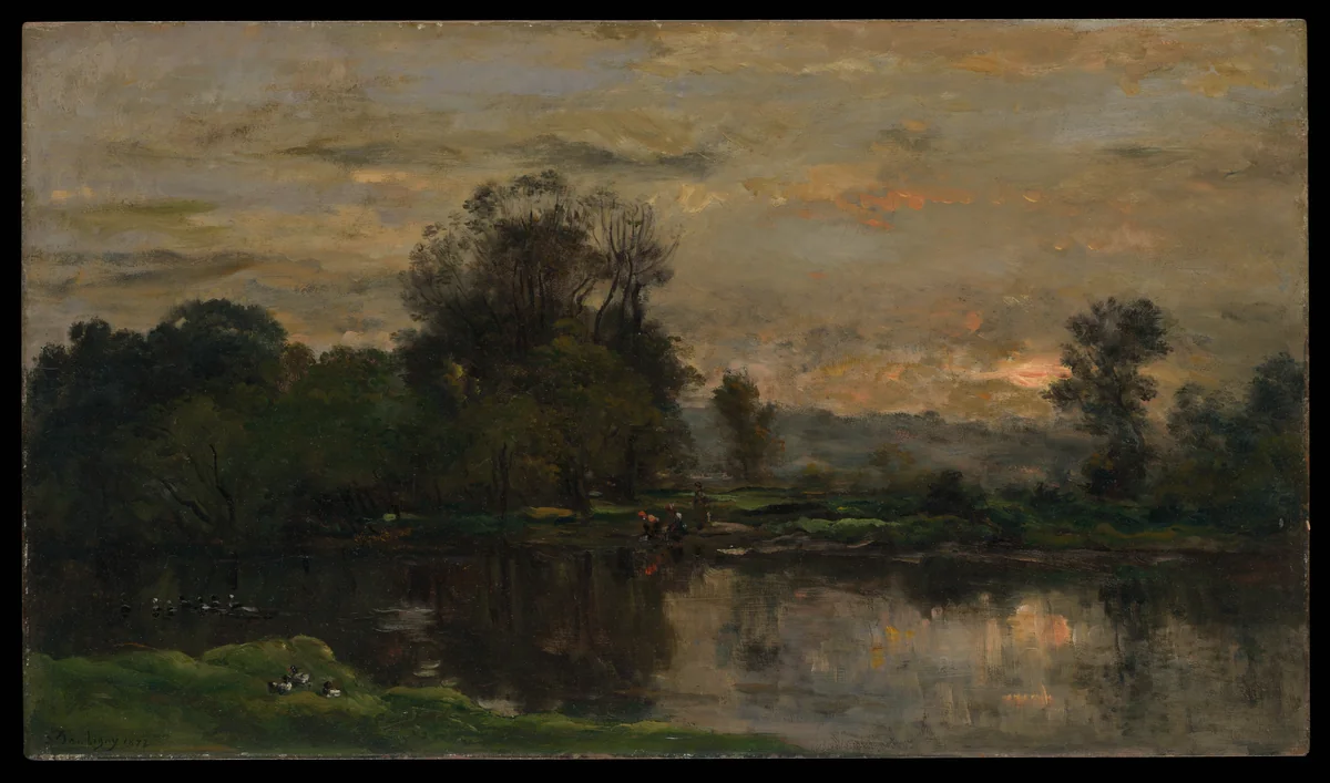 Landscape with Ducks by Charles-François Daubigny, painting, 1872