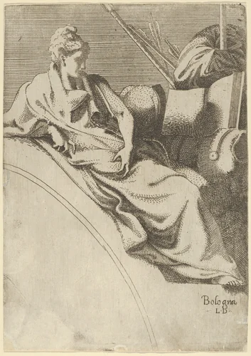 Athena, from "Twelve Muses and Goddesses" by Léon Davent, print, 1537-1550