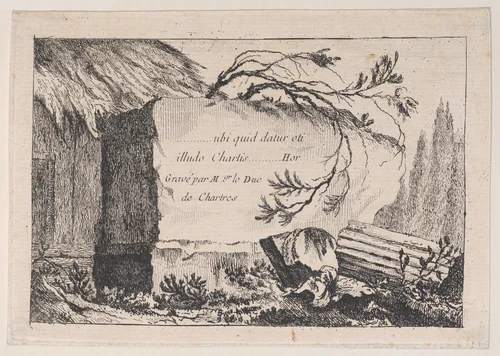 Title Page to Series of Landscapes by Louis Philippe Joseph, print, 1740-1785