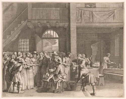 The Engagement, Plate 14 from Pastorales by Claudine Bouzonnet-Stella, print, 1667