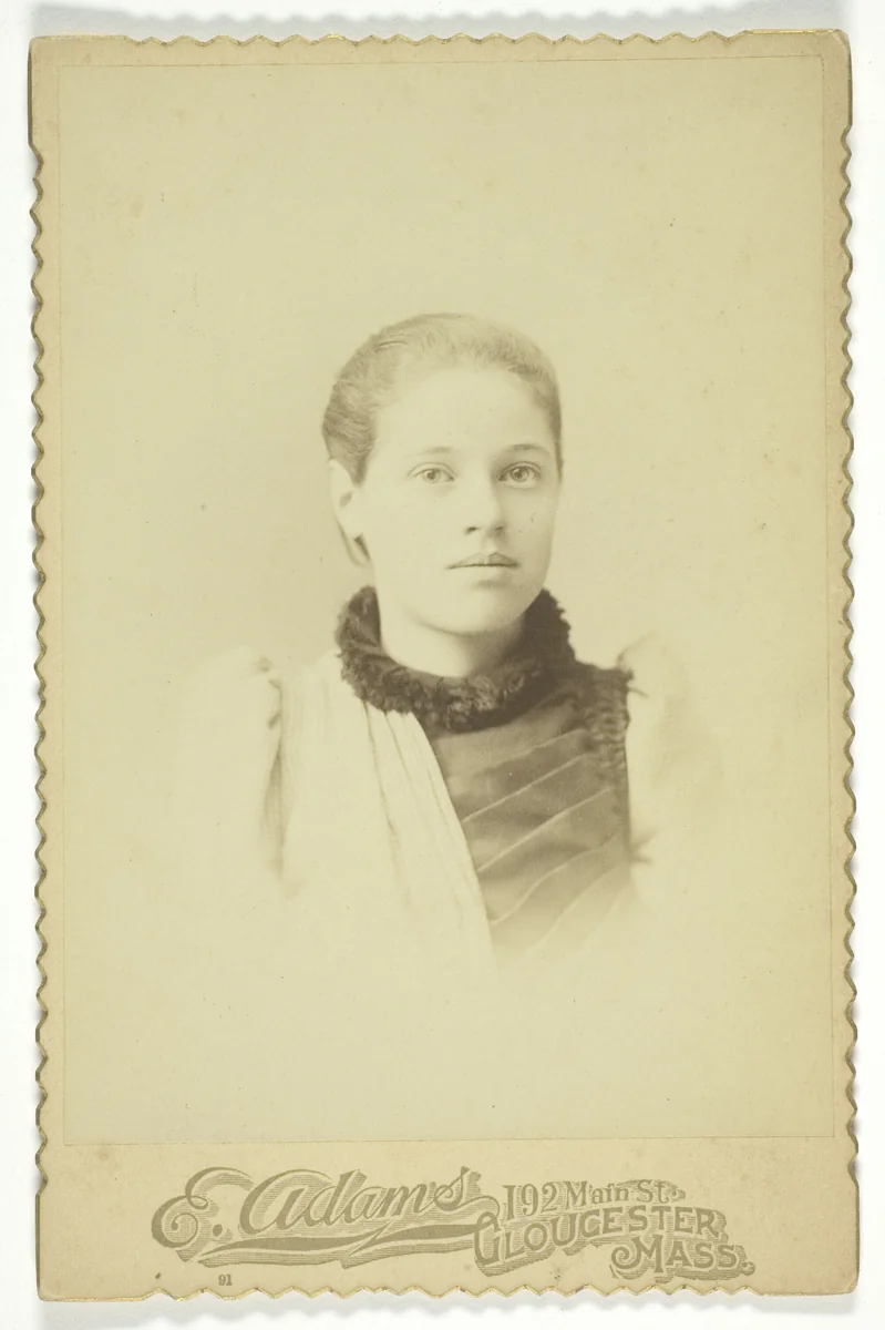 Portrait of Edith Wonsen by Artist Unknown, photograph, 1880-1899