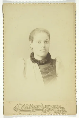 Portrait of Edith Wonsen by Artist Unknown, photograph, 1880-1899