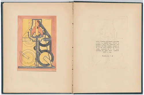 Reproduction of Petite solitude au milieu des soleils (A Little Solitude in the Midst of Suns) (facing colophon) from Monographie Francis Picabia (Francis Picabia Monograph) by Francis Picabia, illustrated book, 1920