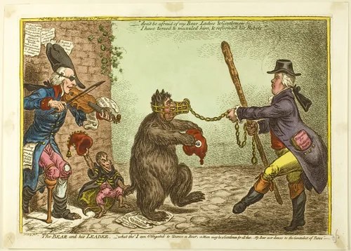 The Bear and His Leader by James Gillray, print, 1806