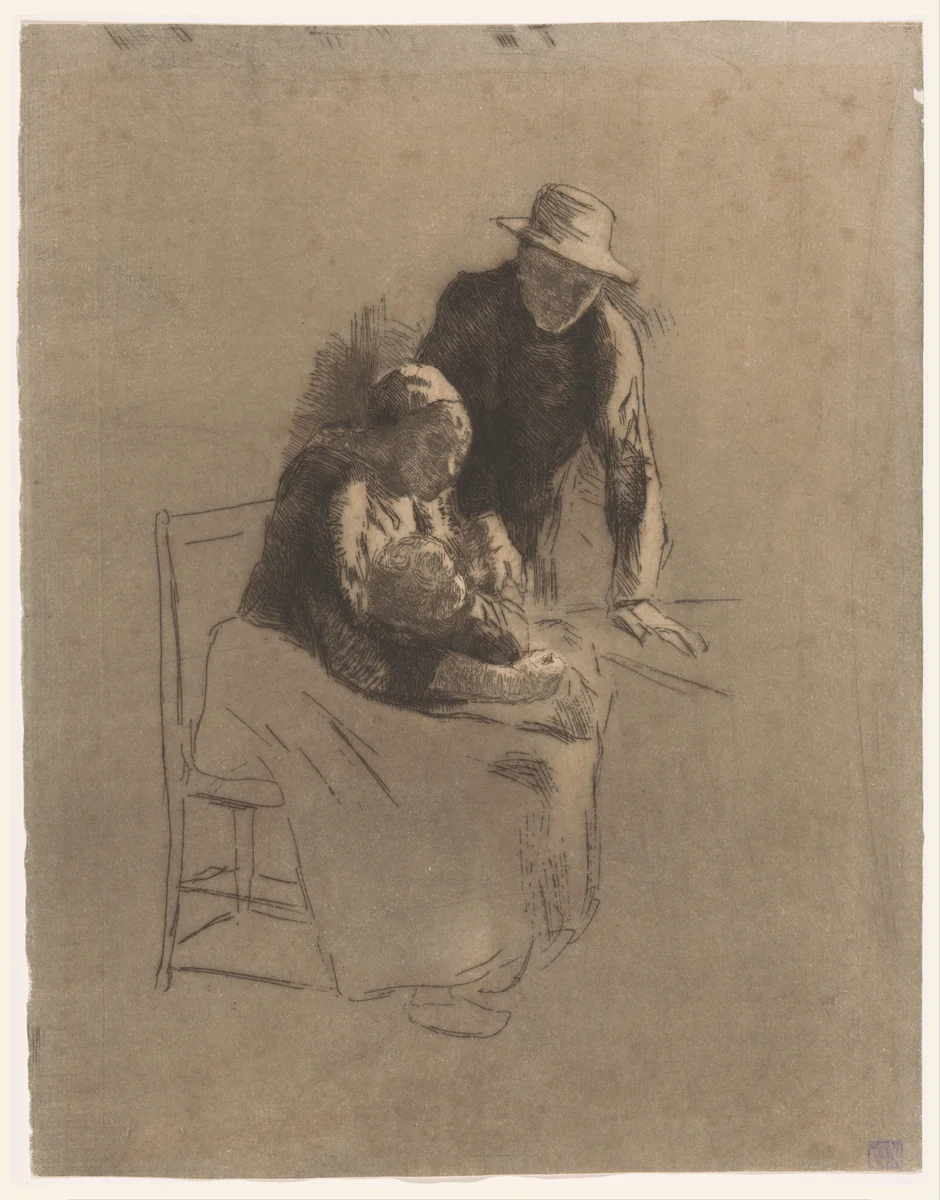 Boerengezin by Albert Neuhuys, print, 1854-1950