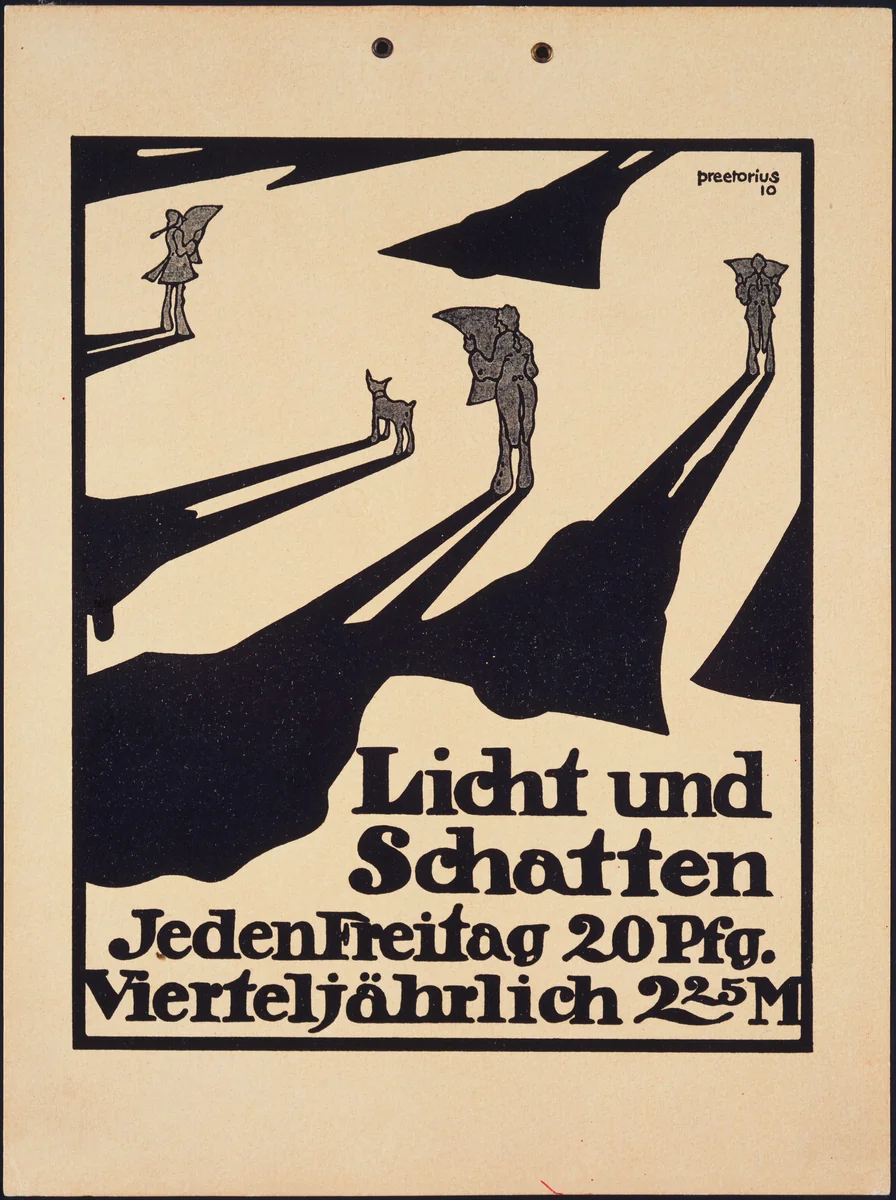 Licht und Schatten (Light and Shadow) by Emile Preetorius, design, 1910