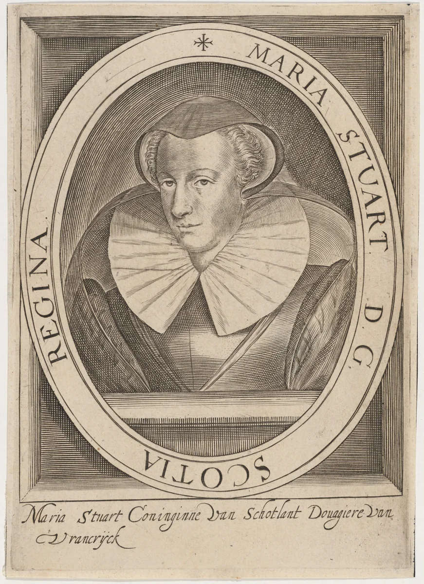 Mary, Queen of Scots by Crispyn van den Queboorn, print, 1604-1652