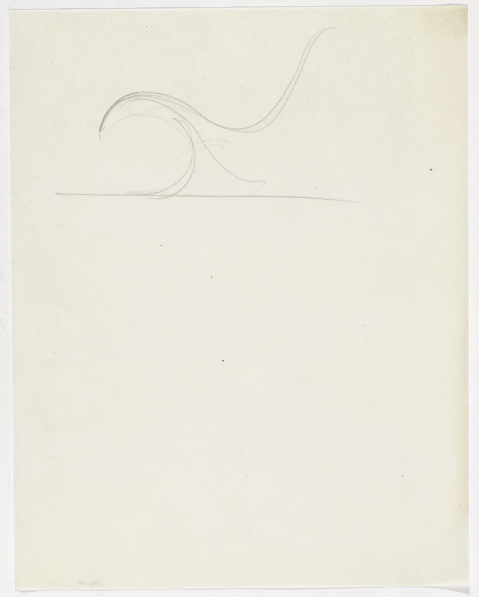 Lounge Chair without Arms (Elevation sketch) by Ludwig Mies van der Rohe, mies van der rohe archive, 1926