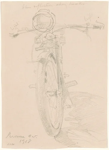 Motorcycle [recto] by John Singer Sargent, drawing, 1918