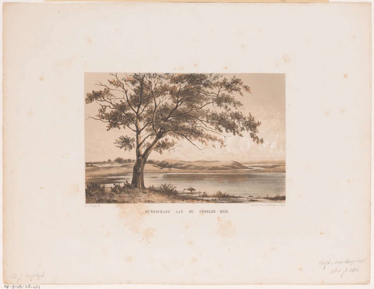 Huneschans aan de Uddeler Meer by Willem Jacob Hofdijk, print, 1857-1864