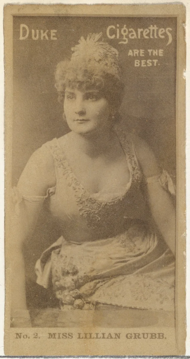 Card Number 2, Miss Lillian Grubb, from the Actors and Actresses series (N145-6) issued by Duke Sons & Co. to promote Duke Cigarettes by W. Duke, Sons & Co., photograph, 1880-1889